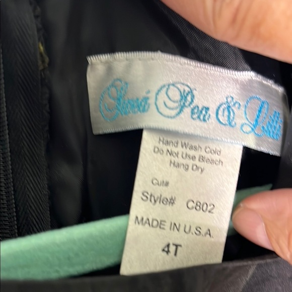 Black and Pink Fit and Flare Dress with Pleated Ruffles - Picture 2 of 5